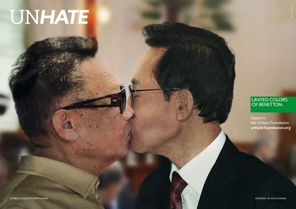Benetton_Unhate_North_Korea_South_Korea_ibelieveinadv.jpg